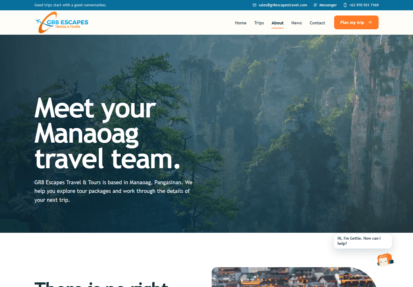 Travel team and company story